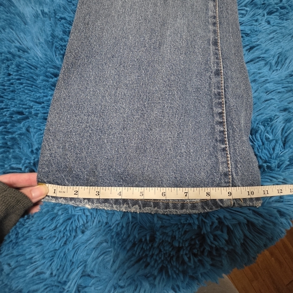 Altar'd State Distressed Flare Blue Jeans Size 27 - Picture 6 of 11